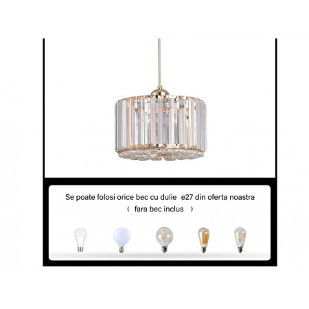 Pendul modern ajustabil, cristal,...