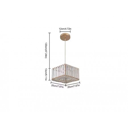 Pendul modern ajustabil, cristal,...